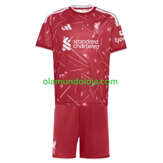 Camisola Liverpool Criança Equipamento Primeiro 2026-2027 Manga Curta